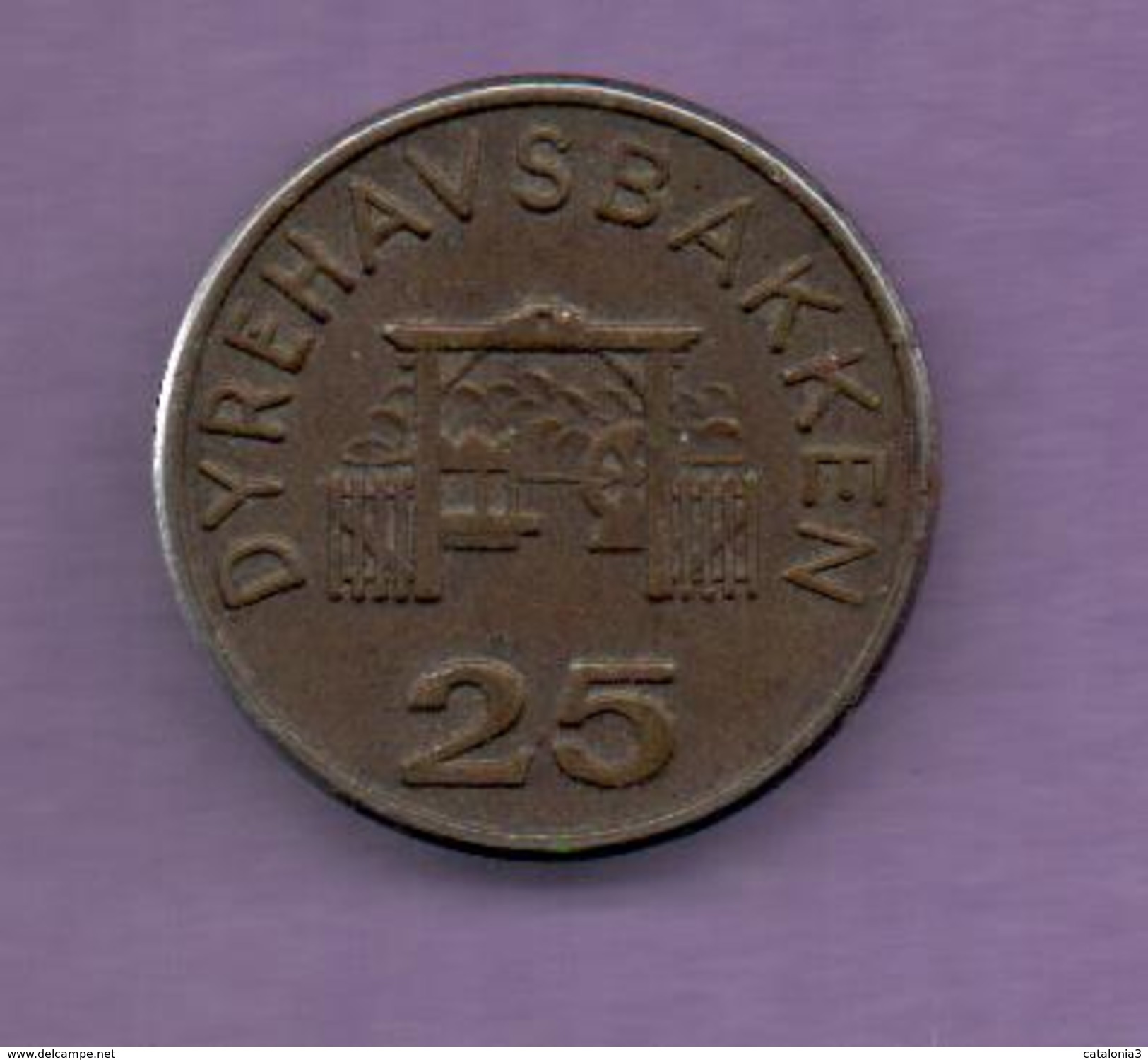 FICHAS - MEDALLAS // Token - Medal - 25 DYREHAVSBAKKEN  Dinamarca 1885   (1) - Autres & Non Classés