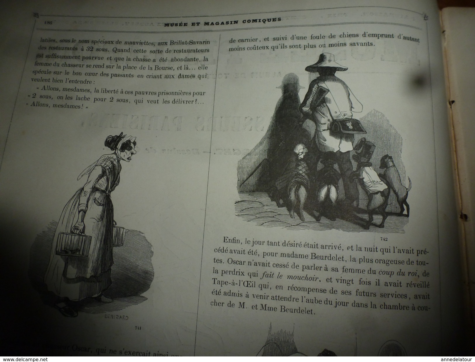 1840 LES CHASSEURS Parisiens,par E.Bourget -dessins De Cham;METAMORPHOSE Par Granville, Bois De Forest - MUSEE PHILIPON - 1800 - 1849