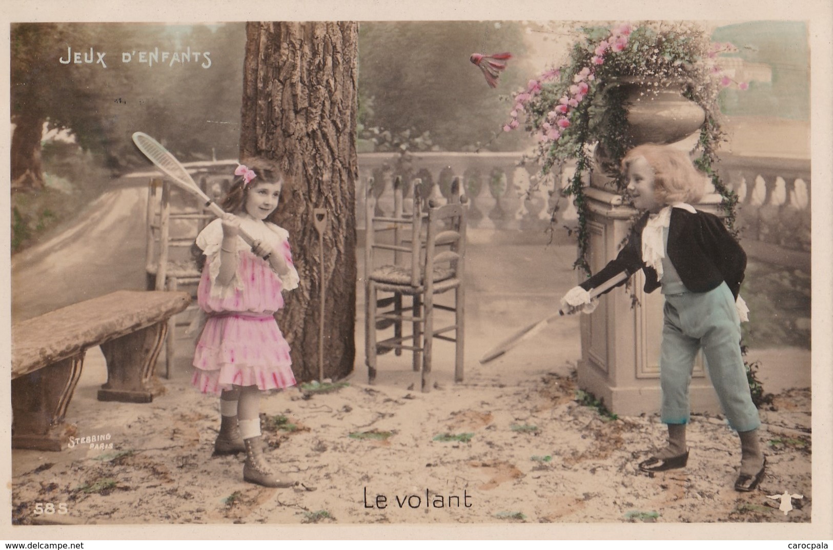 Carte 1910 LES SPORTS / JEUX D'ENFANTS / LE VOLANT (badmington) - Autres & Non Classés