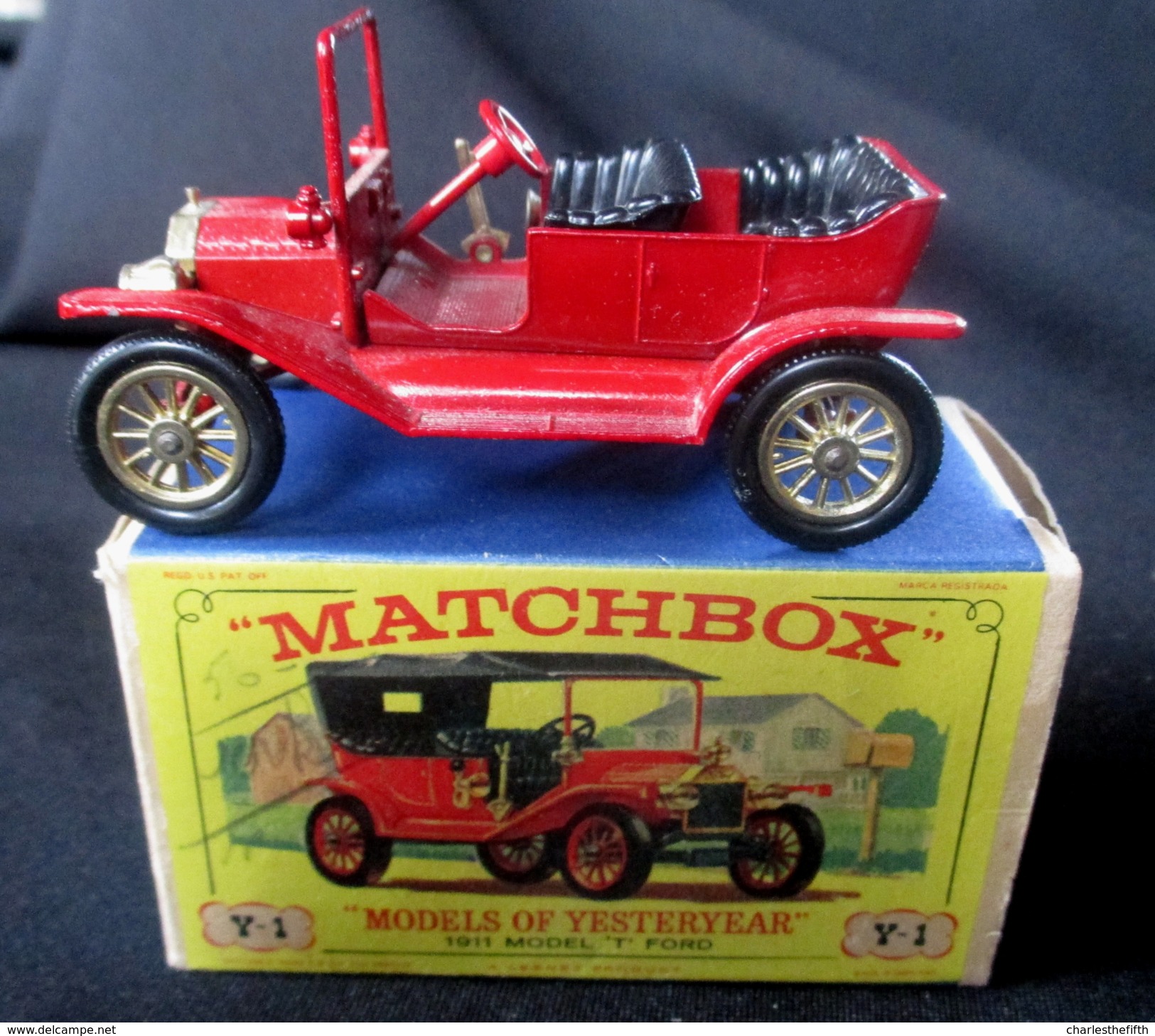 LESNEY - MATCHBOX * 3 X MODELS OF YESTERYEAR - FORD T - OPEL COUPE  -  ORIGINAL BOXES - VOITURES CONDITION A/B  * 1965 ! - Giocattoli Antichi