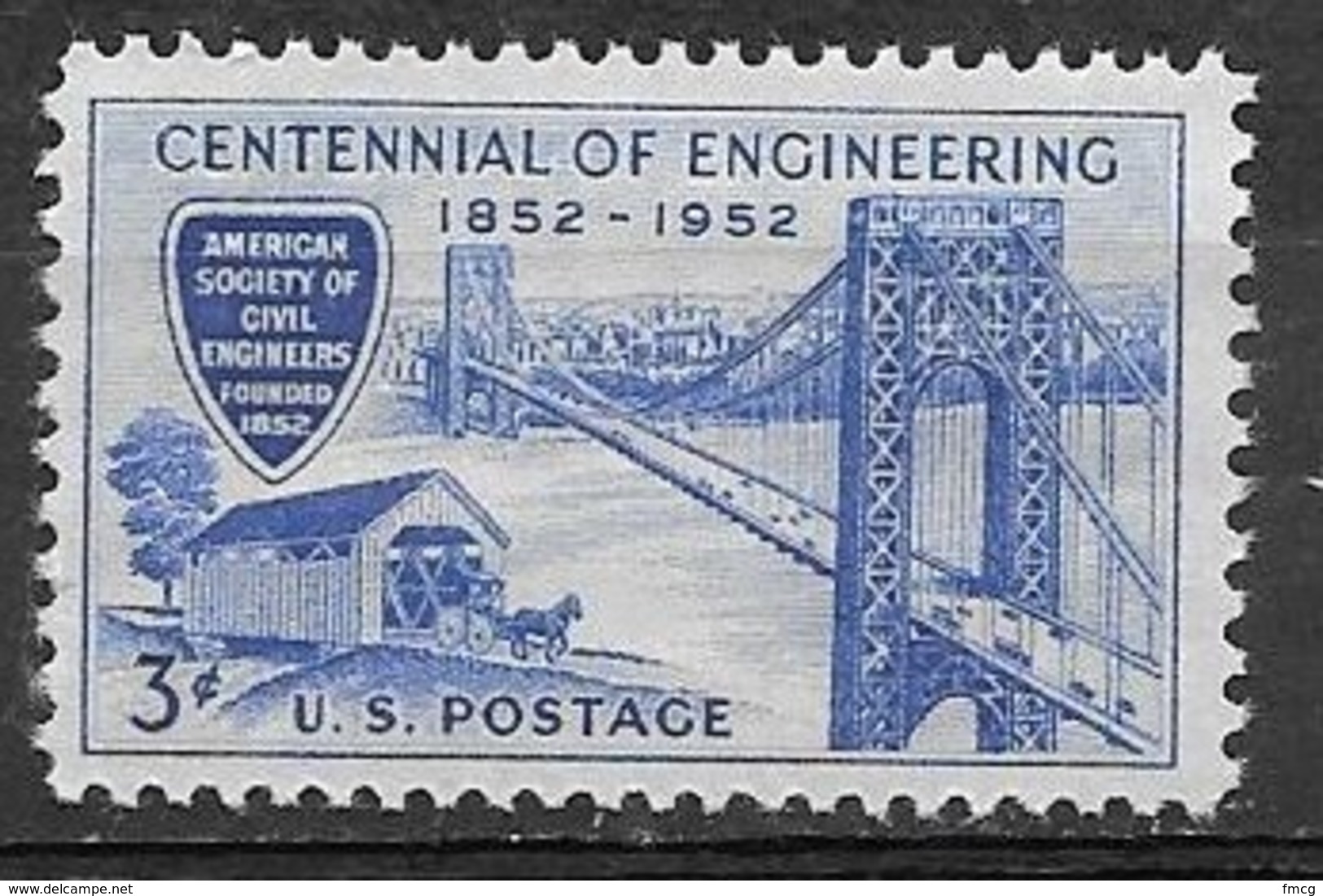 1952 3 Cents Civil Engineering Bridges Mint Never Hinged - Nuovi