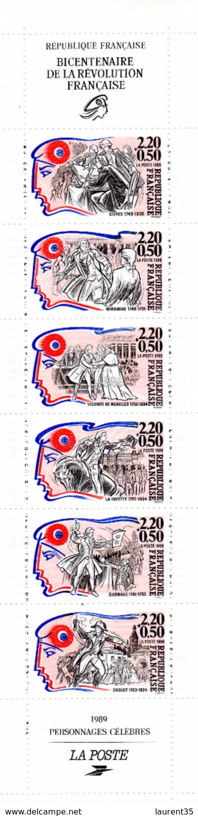 France.carnet Commémoratif Bc2570.année 1989.neuf Non Plié. - People