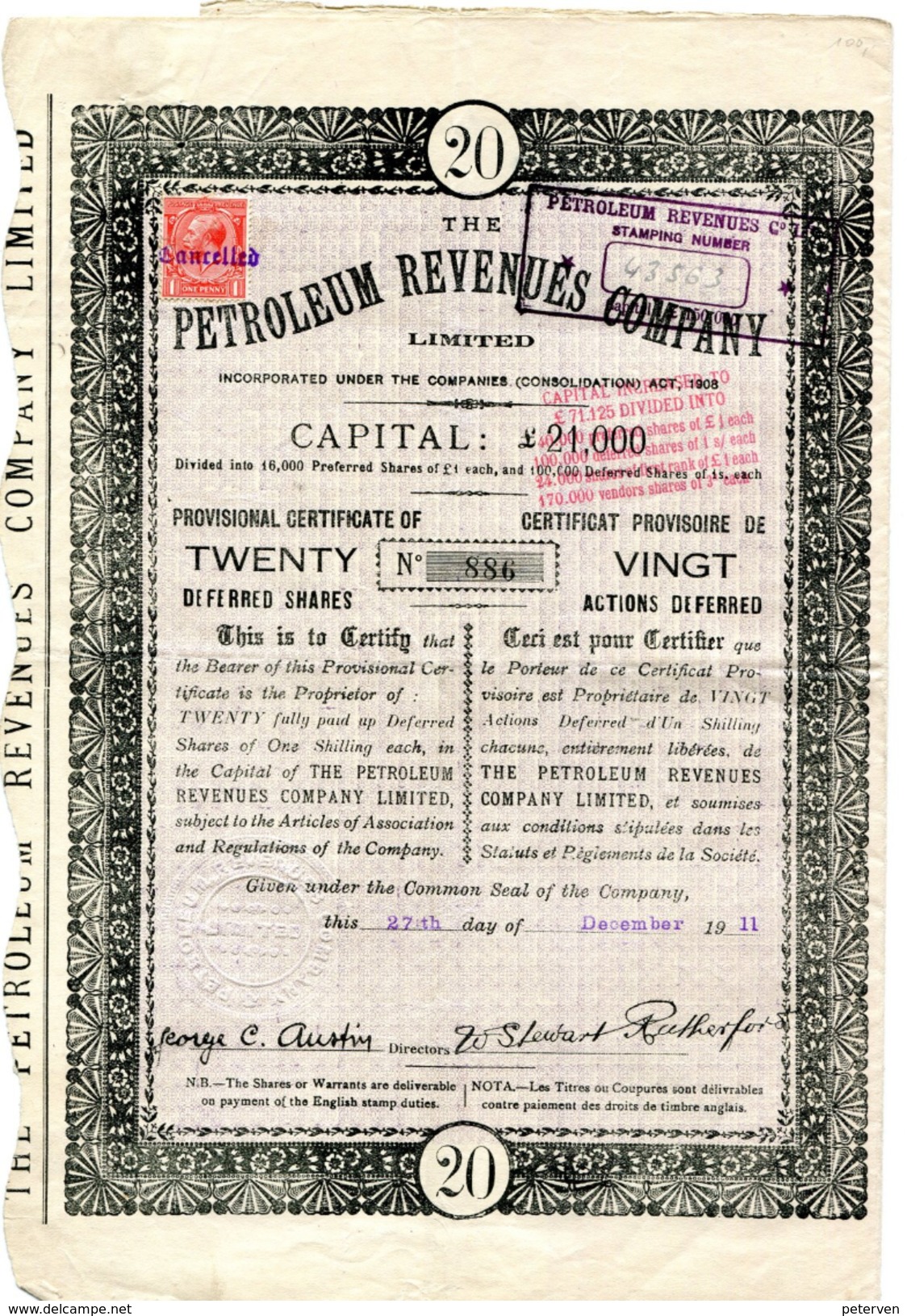 PETROLEUM REVENUES COMPANY - Pétrole