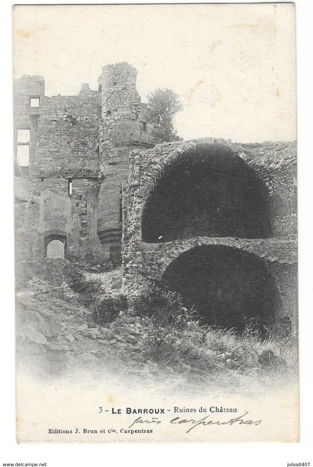 LE BARROUX (84) Ruines Du Chateau - Autres & Non Classés