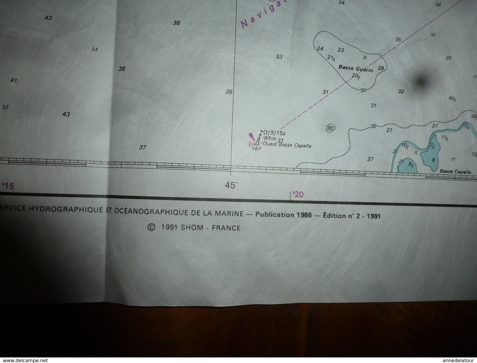 1997 De QUIBERON au CROISIC :  CARTE SPECIALE "P" avec Plan et illustrations  avec instructions nautiques, marées, etc