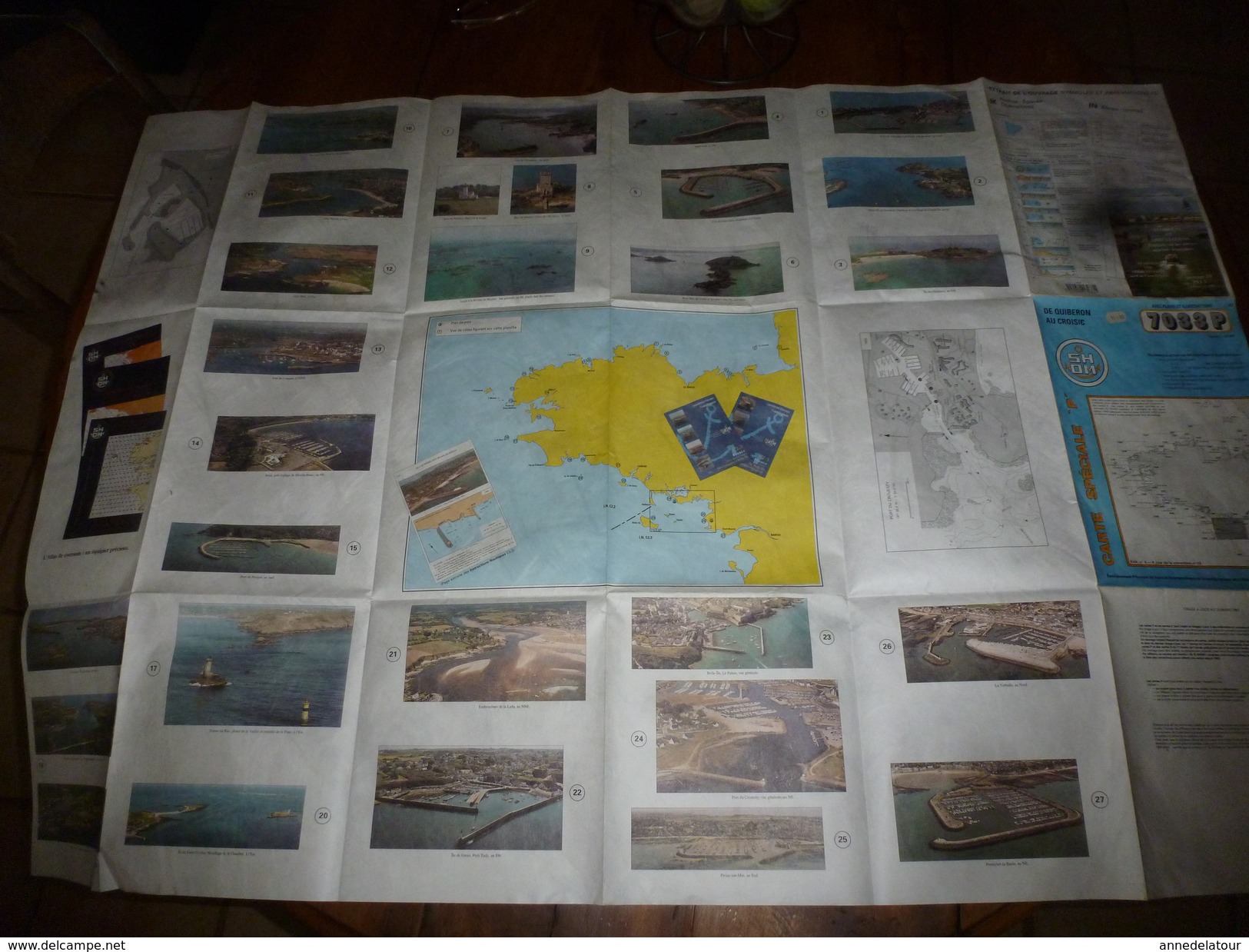 1997 De QUIBERON au CROISIC :  CARTE SPECIALE "P" avec Plan et illustrations  avec instructions nautiques, marées, etc