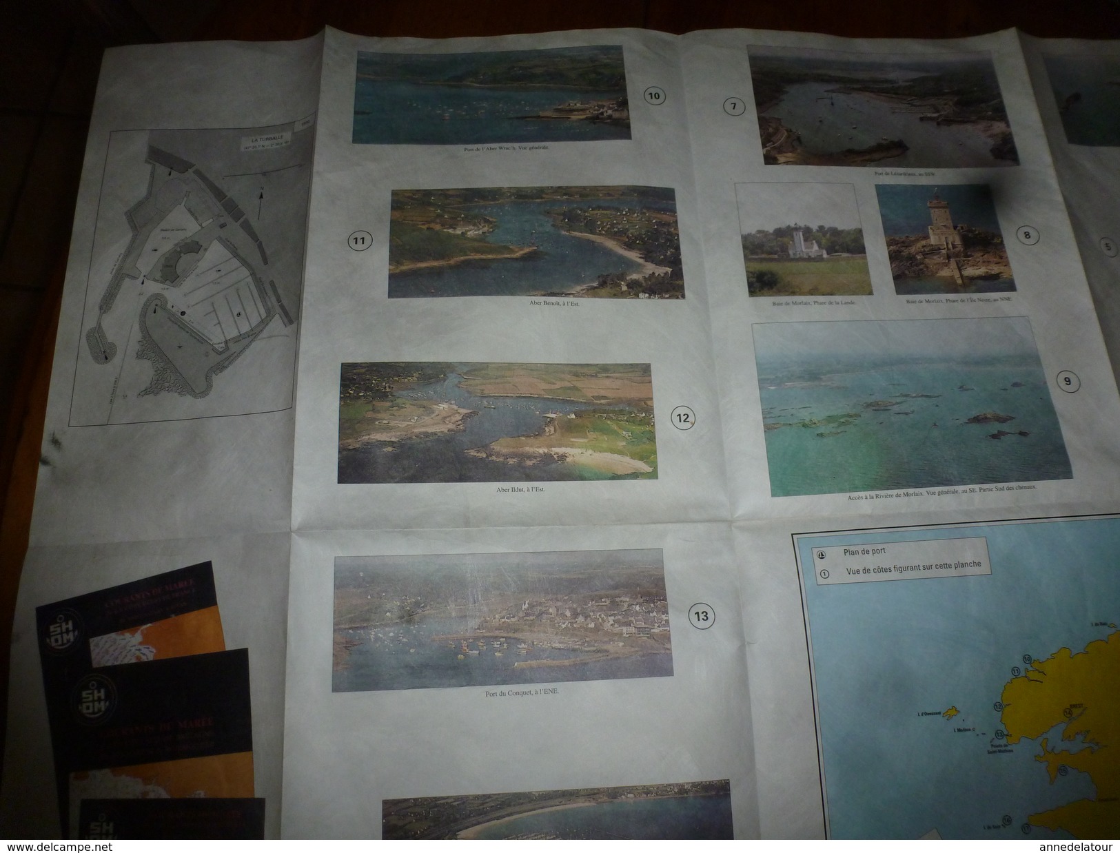 1997 De QUIBERON au CROISIC :  CARTE SPECIALE "P" avec Plan et illustrations  avec instructions nautiques, marées, etc