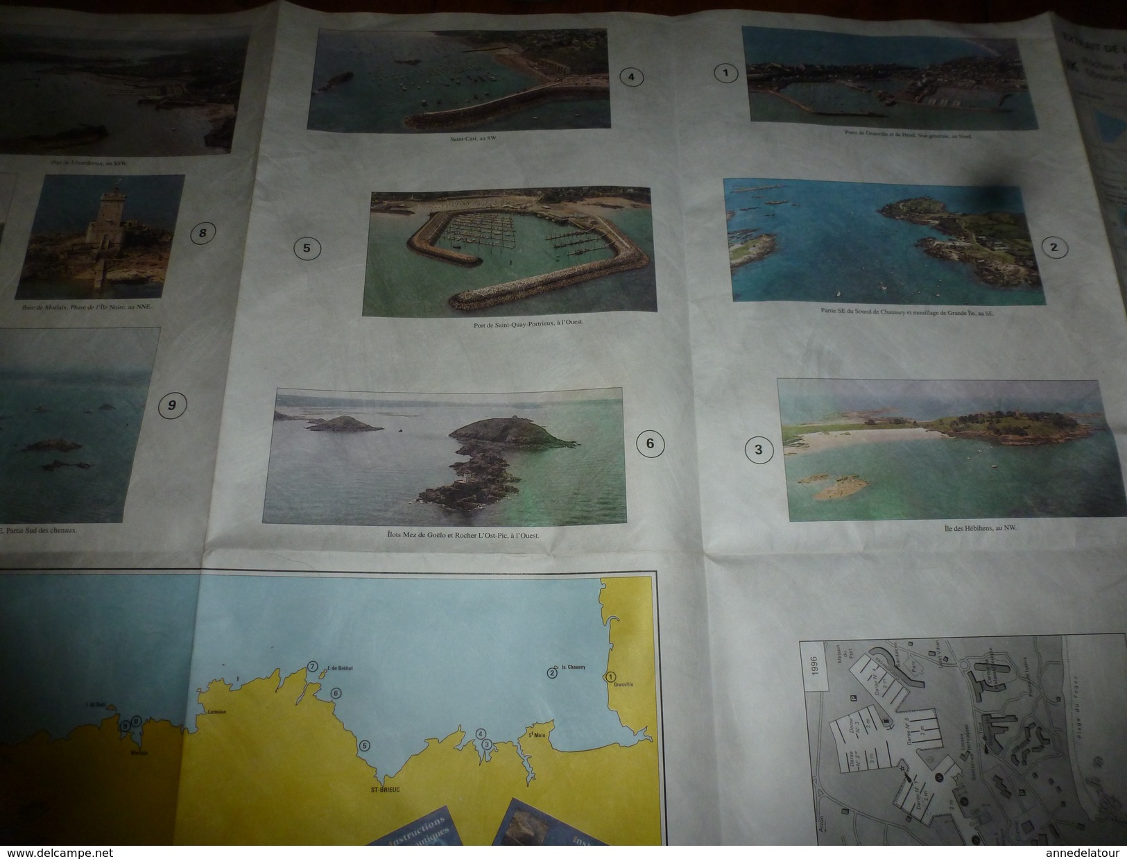 1997 De QUIBERON au CROISIC :  CARTE SPECIALE "P" avec Plan et illustrations  avec instructions nautiques, marées, etc