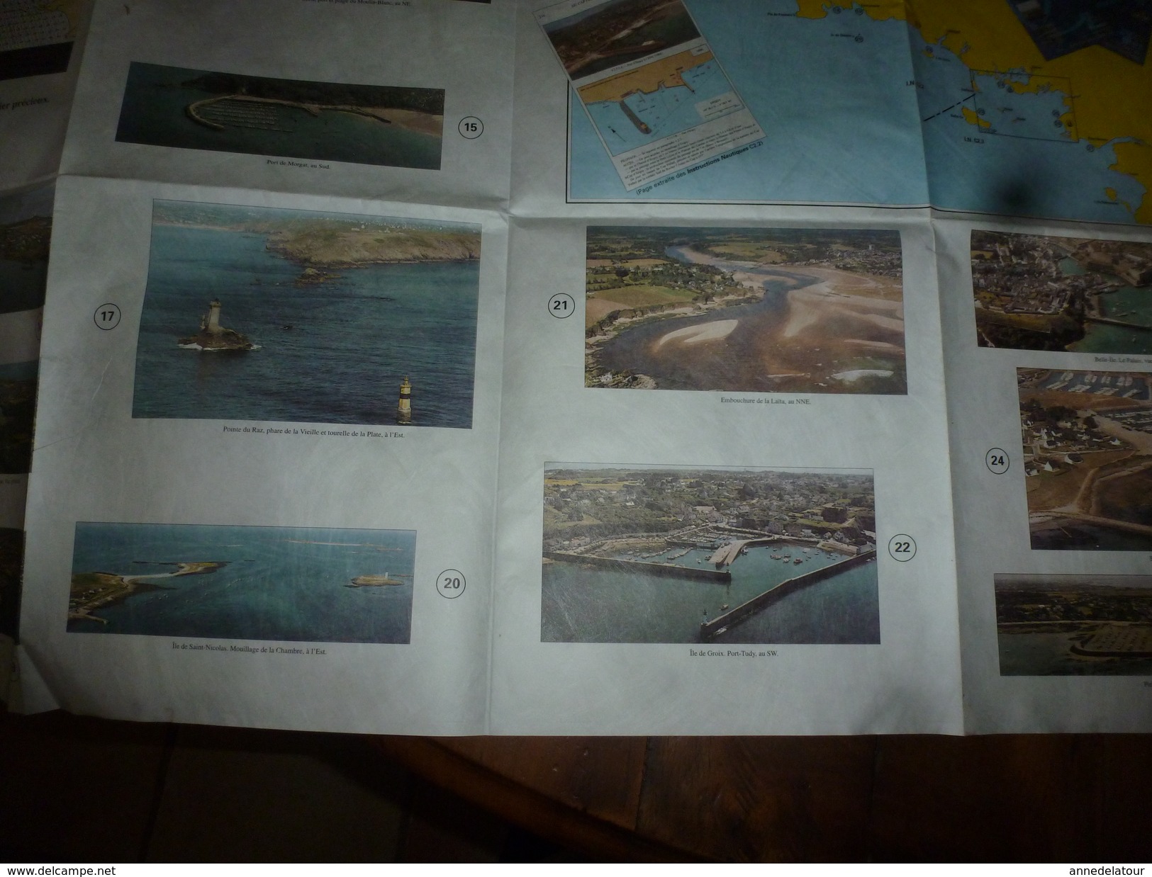 1997 De QUIBERON au CROISIC :  CARTE SPECIALE "P" avec Plan et illustrations  avec instructions nautiques, marées, etc