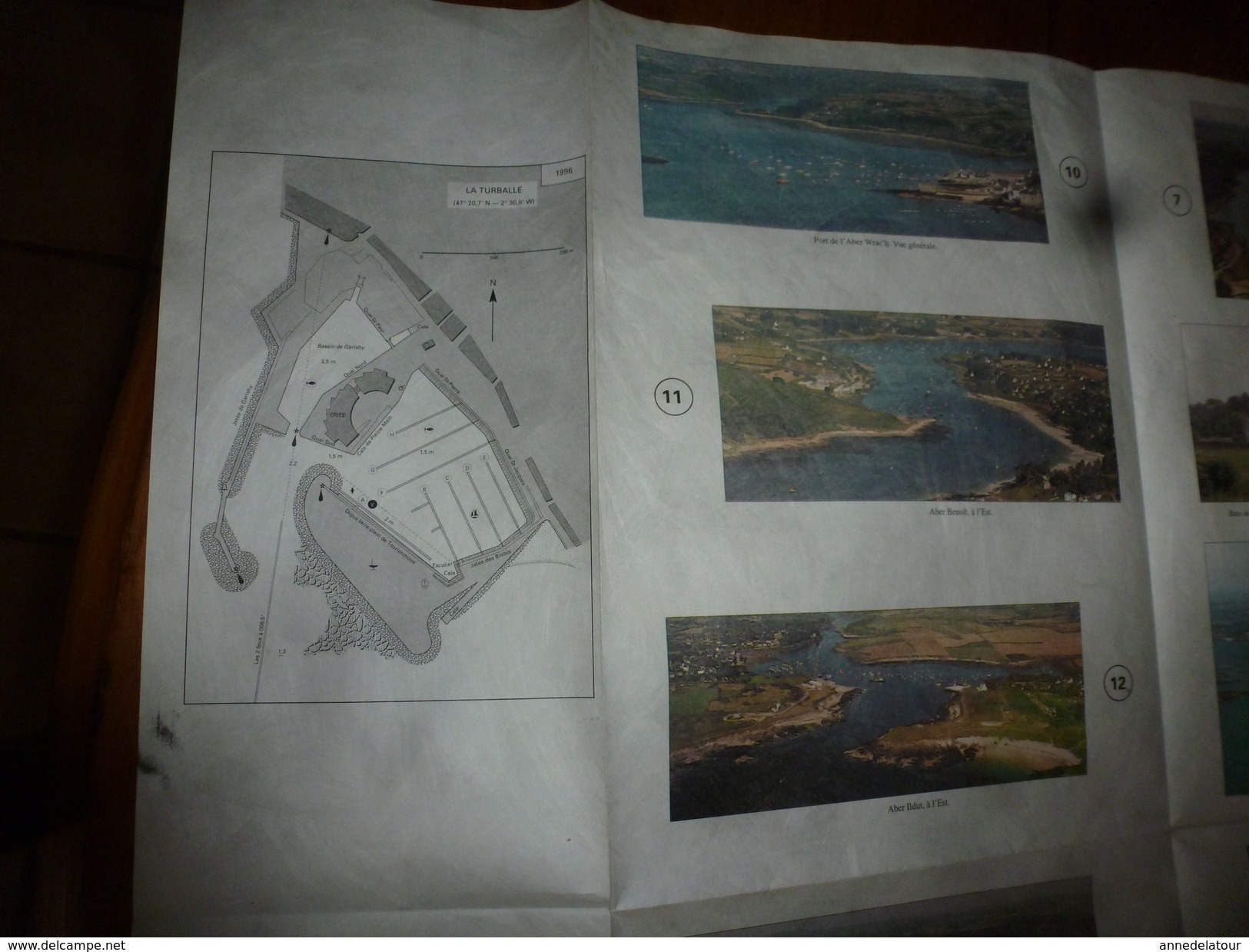 1997 De QUIBERON au CROISIC :  CARTE SPECIALE "P" avec Plan et illustrations  avec instructions nautiques, marées, etc