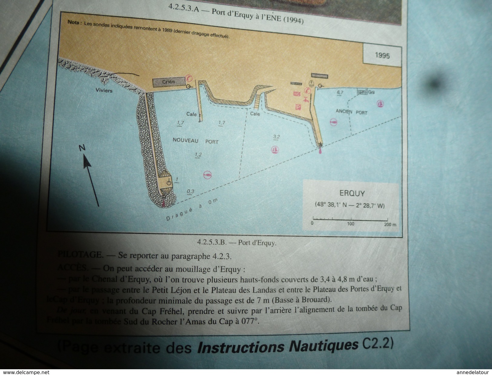 1997 De QUIBERON au CROISIC :  CARTE SPECIALE "P" avec Plan et illustrations  avec instructions nautiques, marées, etc