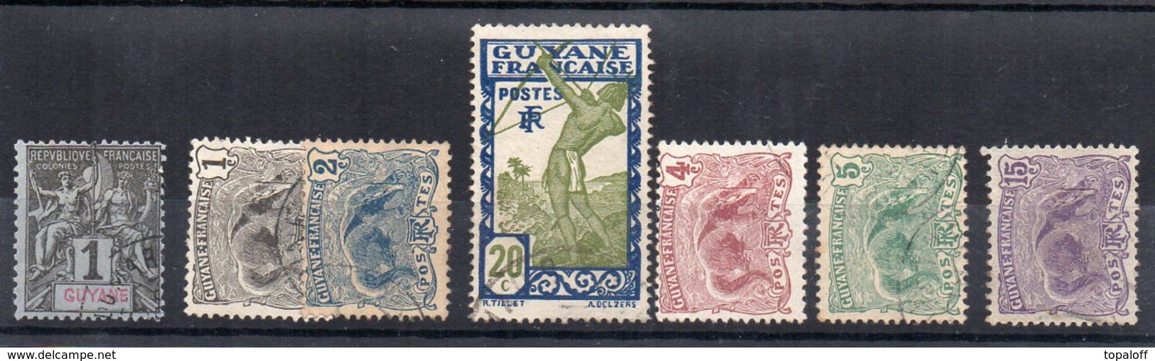 GUYANE N°30 - 49 à 52 - 54 - 115 Oblitérés - Used Stamps