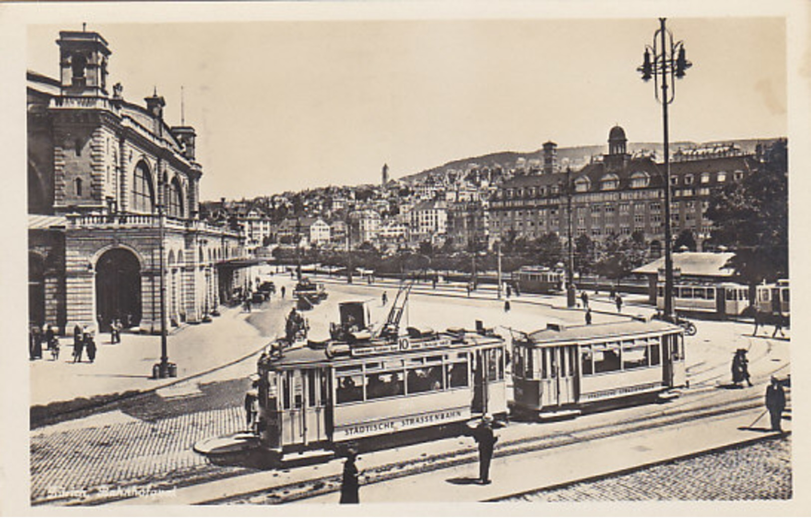 Tramzug Vor Dem HB Zürich - Photokarte - 1935   (P29-30209) - Tranvía