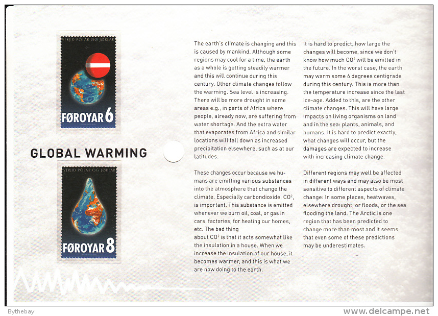 Faroe Islands MNH 2009 Presentation Pack Preserve The Poles And Glaciers - Islas Faeroes