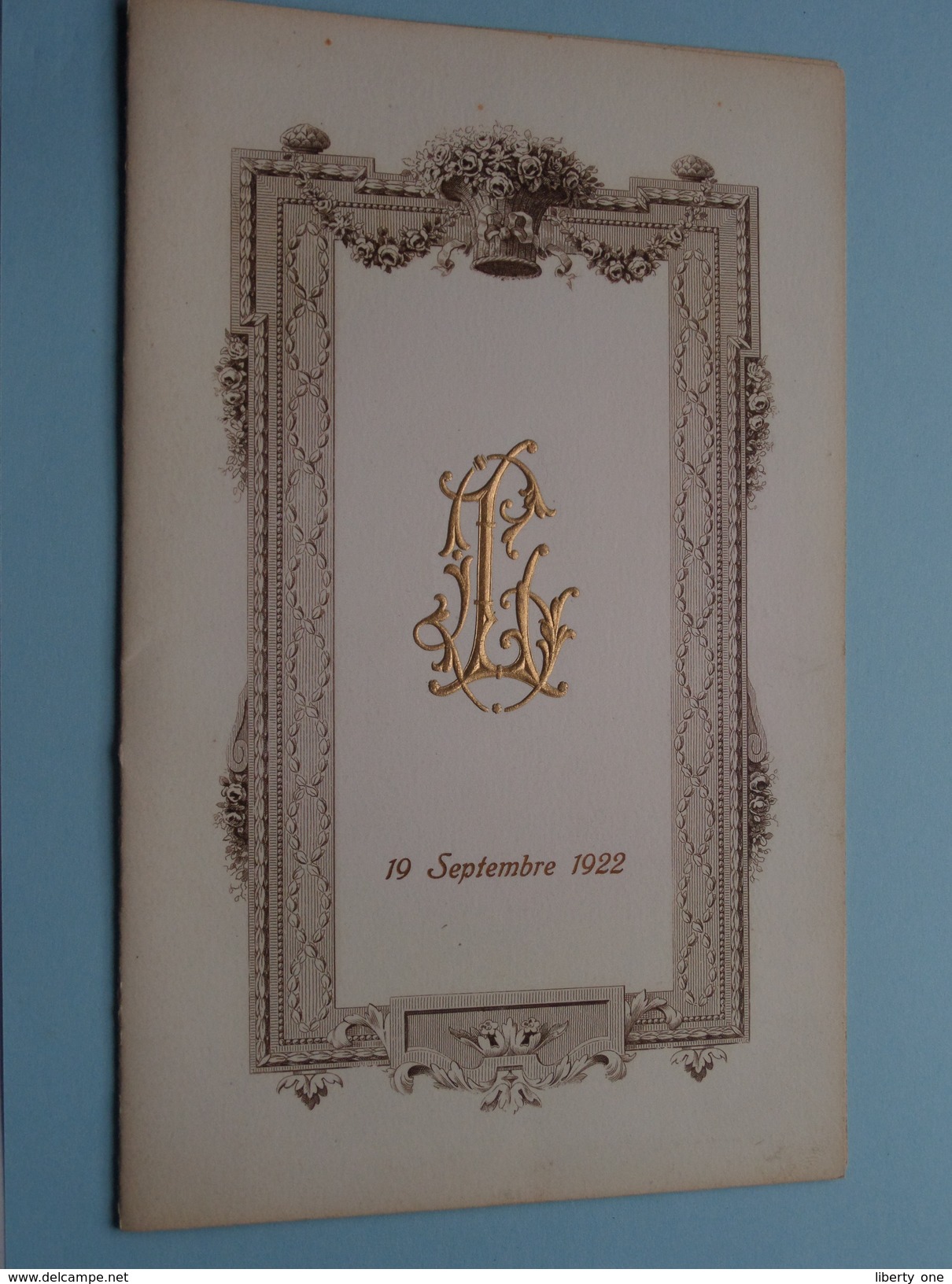 19 Septembre 1922 - Mariage De Laurent Louisa Dijkmans Jammar ( 49 Rue De La Justice / Zie Foto Voor Details ) !! - Menus