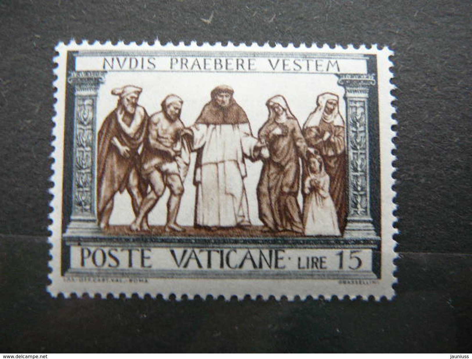 Works Of Mercy, Naked # Vatican Vatikan Vaticano MNH 1960 # Mi. 349 - Unused Stamps