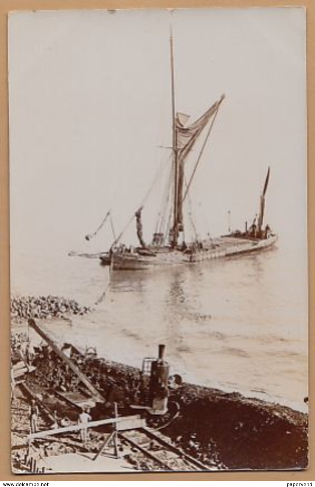 Essex   CLACTON ON SEA   Construction Work On The Front Sailing Barge Centaur Assisting    RP  E1989 - Clacton On Sea