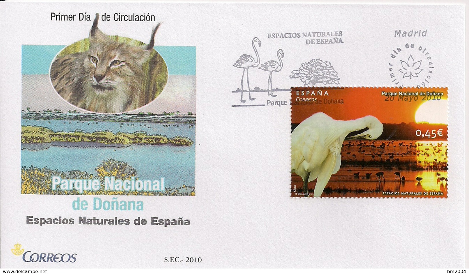 2010 Spanien Mi. 4508-10 FDC    Spanische Naturschutzgebiete - FDC