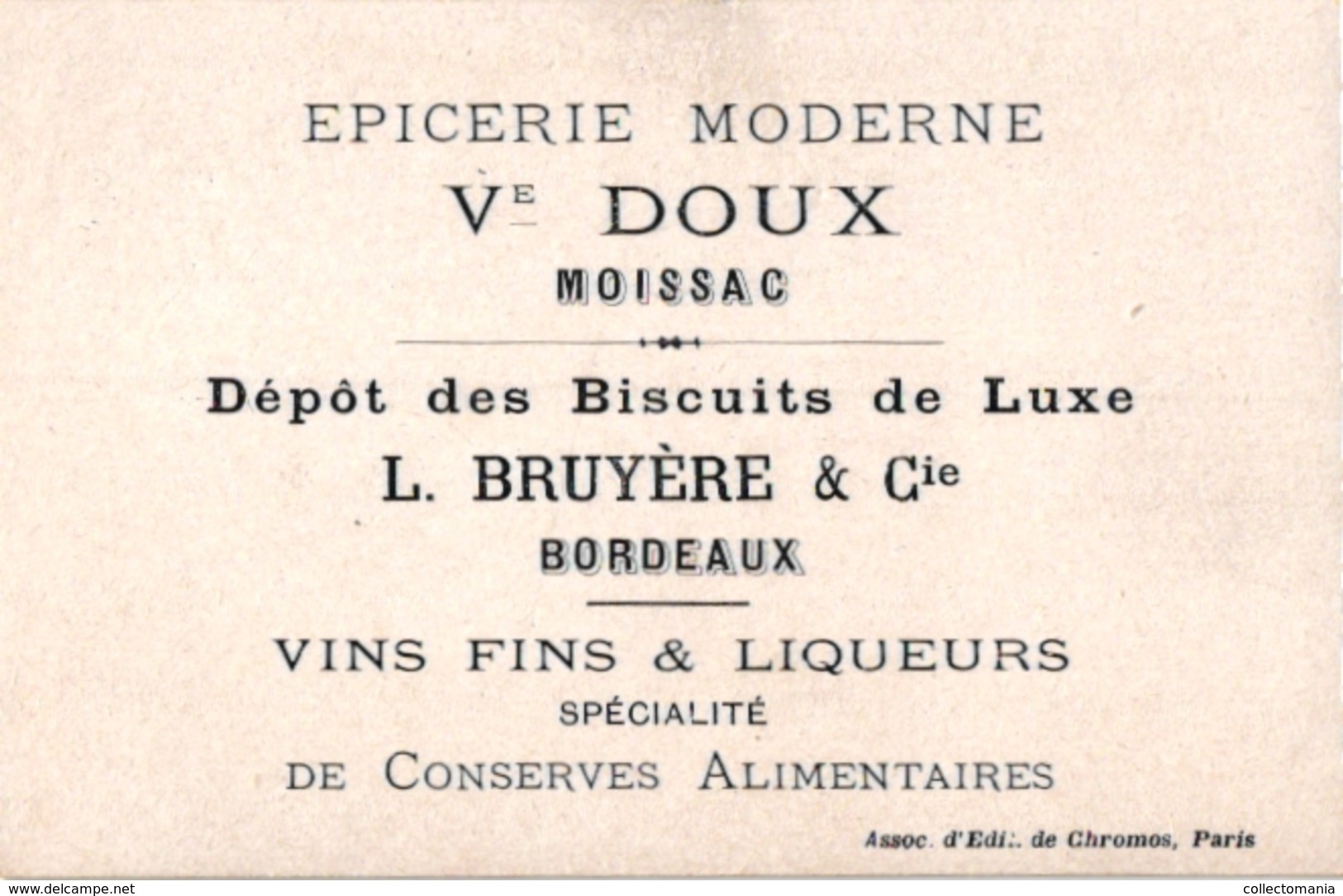 1880 - 5 chromo litho  Pub Guérin Boutron Chocolat Besnier Le Mans Couzan Source Brault Le Jeu de Tonneau Game of Barel