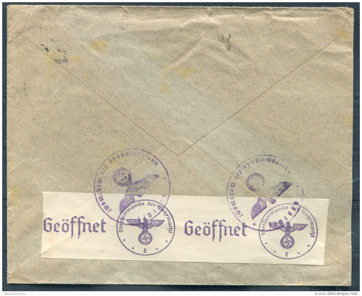 1940 Germany Hermann Zirnstein Nchf. Langburkersdorf Uber Neustadt (Sachs) Censor Cover - Switzerland - Briefe U. Dokumente