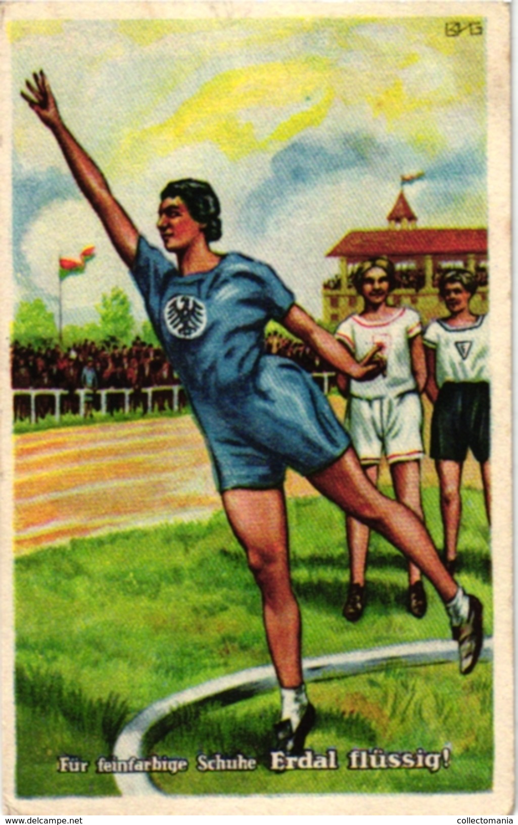 8 Cards Kogelstoten Lancer Du Poids Shot-Put Pub Olympia 1932 -1936 Hoyer Erdal - Sonstige & Ohne Zuordnung