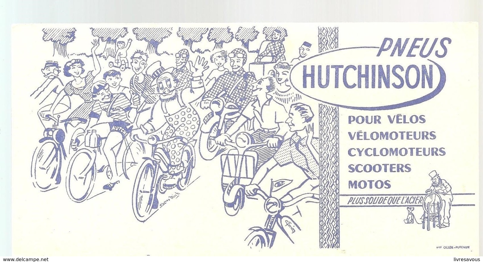 Buvard Pneus Hutchinson Pour Vélo, Vélomoteurs, Cyclomoteurs, Scooters, Motos - Automobile