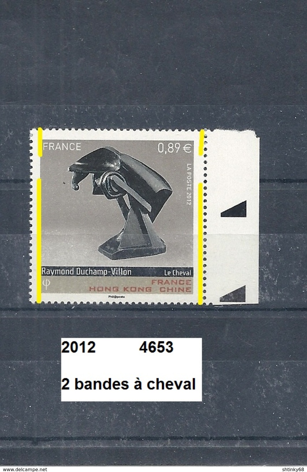 Variété De 2012 Neuf**  Y&T N° 4653 Avec 2 Bandes à Cheval. - Unused Stamps