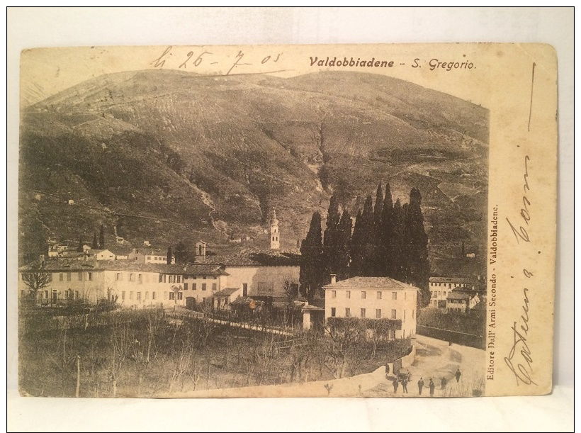 FX,COLLEZIONE,CARTOLINA POSTALE,POSTCARD,VIAGGIATA,EUROPA,ITALIA,VENETO,VALDOBBIADENE,ANIMATA,PANORAMICA,INTERESSANTE - Treviso