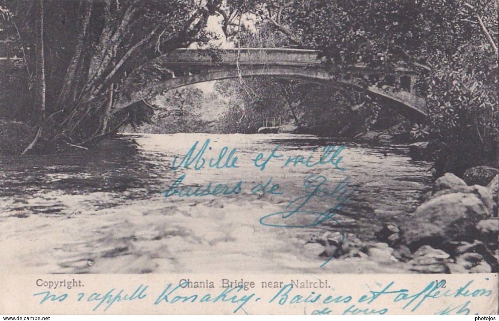 Carte Postale : Chania Bridge Near Nairobi  East Africa     1919 - Kenia