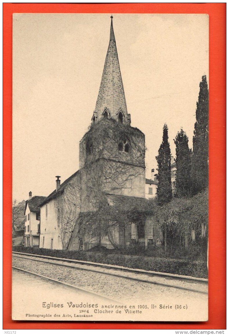 IAT-11  Eglise Et Clocher De Villette, Lavaux.  Non Circulé - Villette