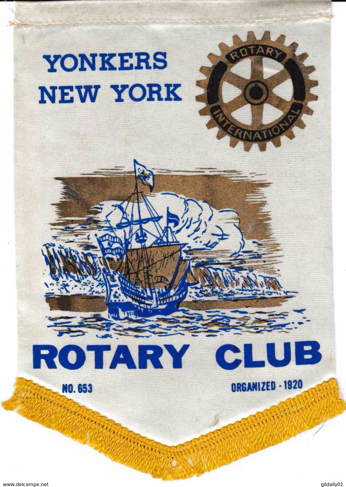 FANION / PENNANT.   YONKERS NEW YORKS. (U.S.A). Of * ROTARY CLUB INTERNATIONAL * - Other & Unclassified