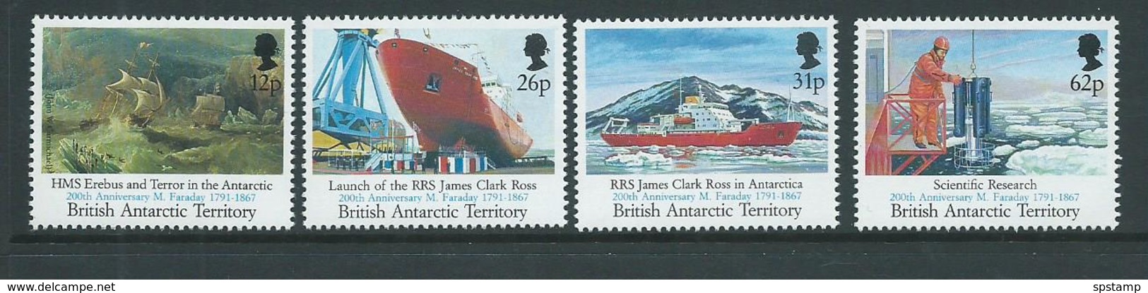 British Antarctic Territory 1991 Research Ships Set Of 4 MNH - Unused Stamps