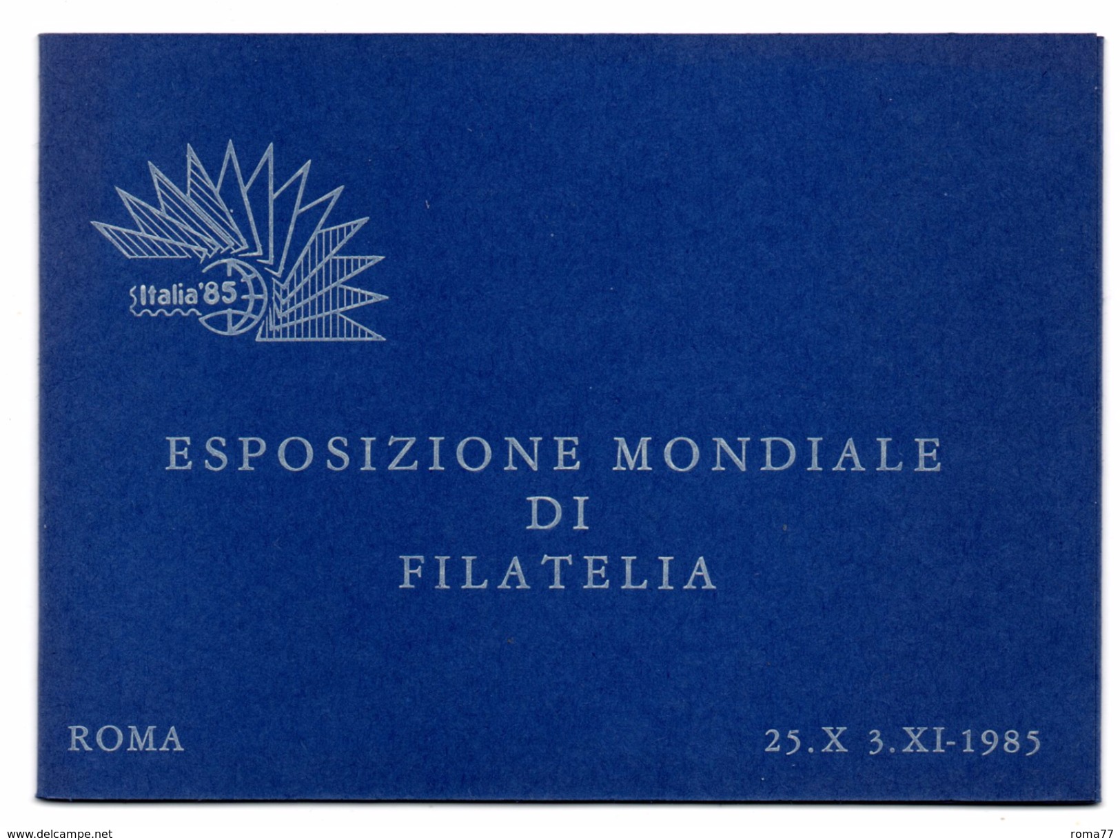 REPUBBLICA 1985 , Il Foglietto Ed Il Cartoncino Per " ITALIA 85 "  Nuovo ***  Sassone N. 22 - Blocchi & Foglietti
