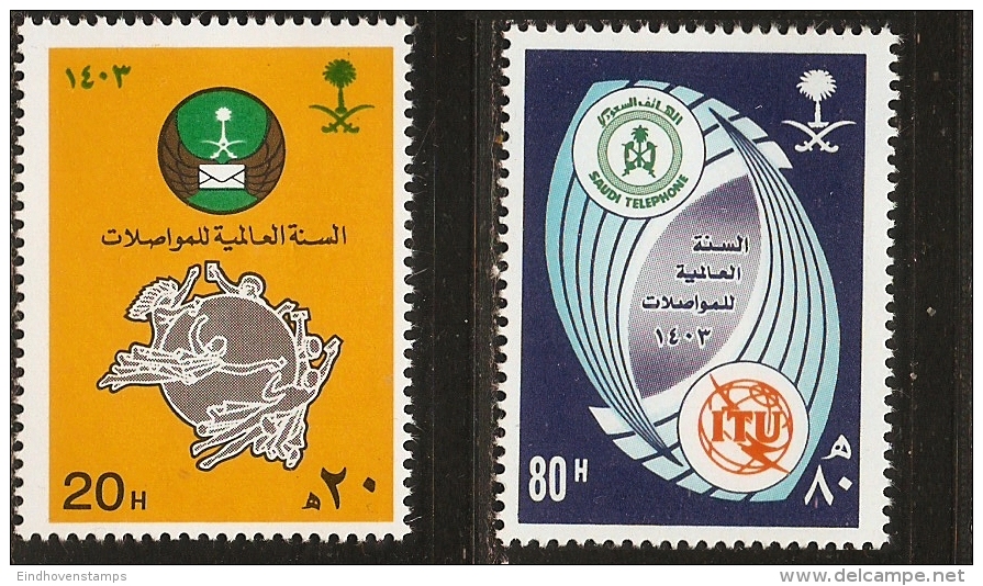 Saudi Arabia 1983 World Communication- 2 Values MNH UPU - Other & Unclassified