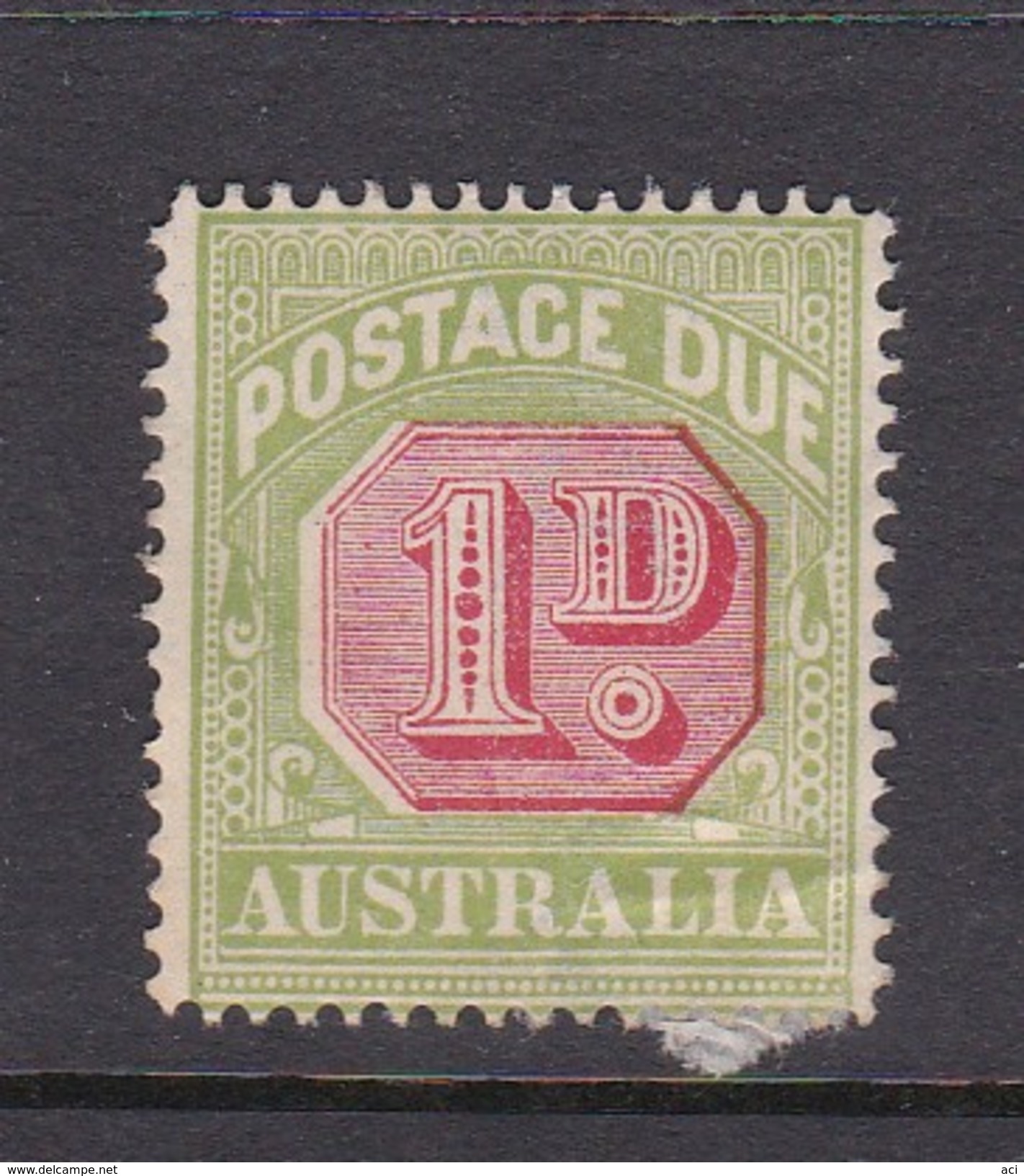 Australia Postage Due Stamps SG D80  1912-23 One Penny  Perf 14 Mint Hinged - Segnatasse