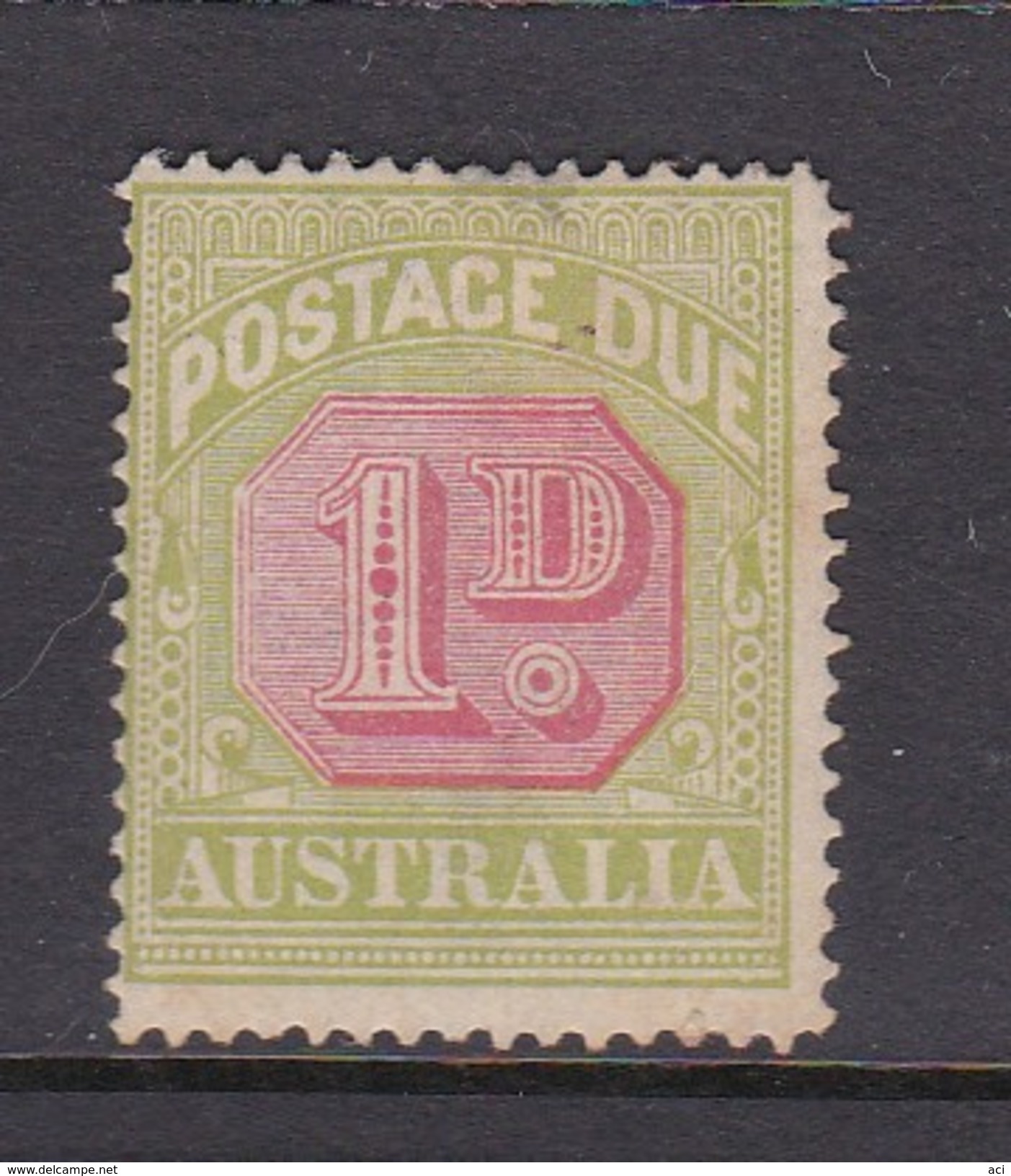 Australia Postage Due Stamps SG D80b  1912-23 One Penny  Perf 14 Mint Hinged - Segnatasse