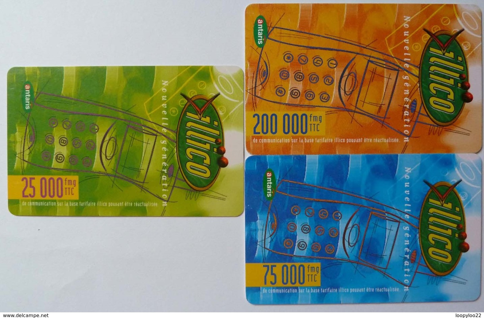 Madagascar - Recharge - Set Of 3 - Illico - 25000, 200000 & 75000 - Used - Madagascar