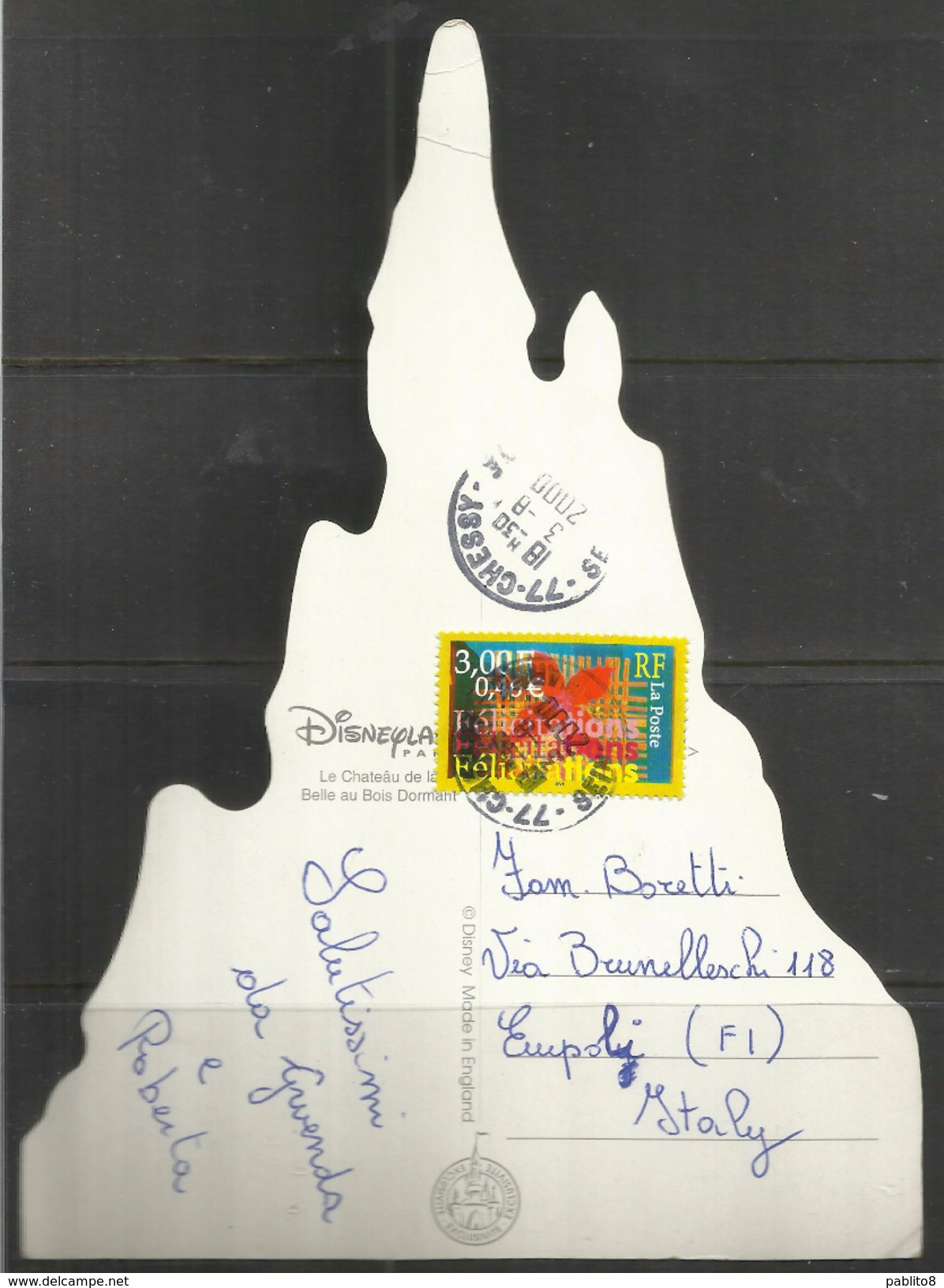 CARTES CARD CARTOLINA DISNEYLAND PARIS 3 8 2000 LE CHÂTEAU DE LA BELLE AU BOIS DORMANT - Disneyland