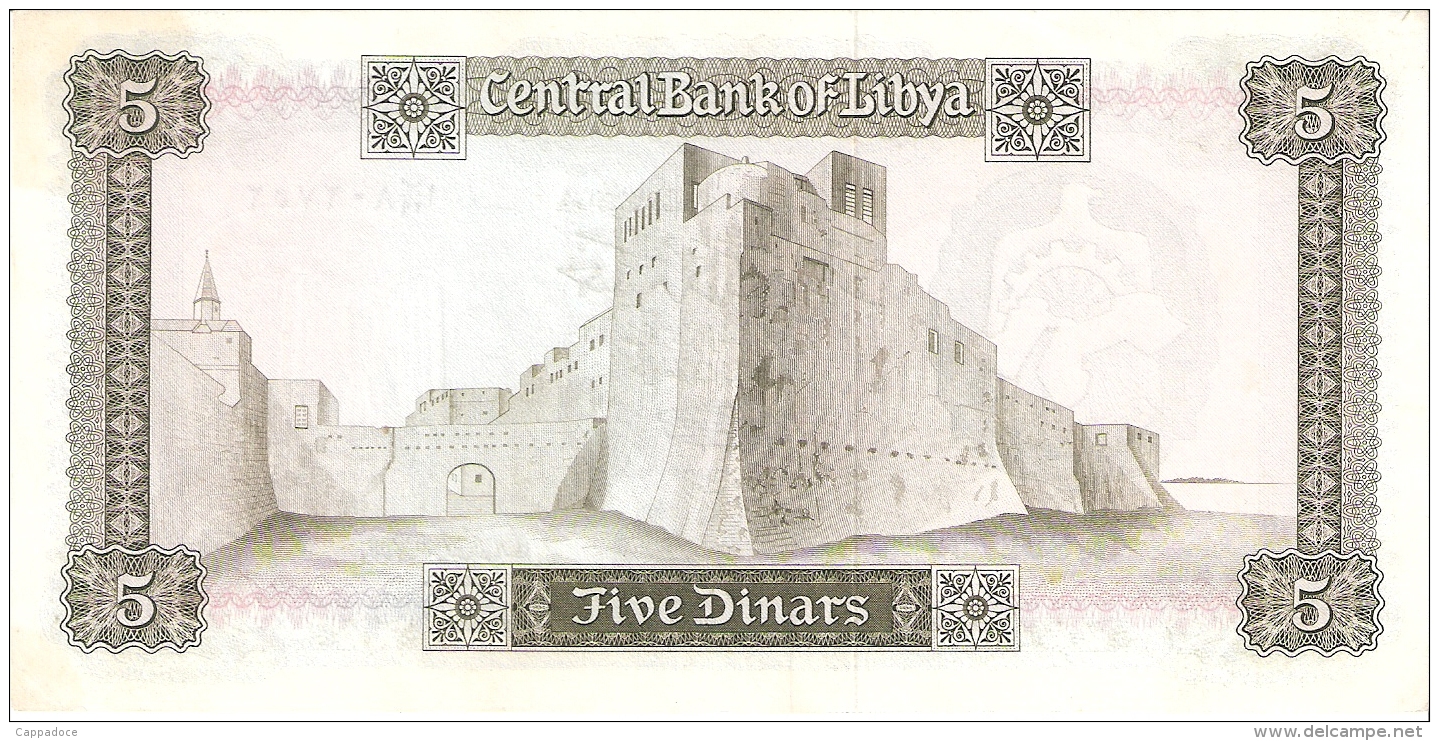 LIBYE   5 Dinar   ND (1972)   P. 36b   Sign.1 - Libye