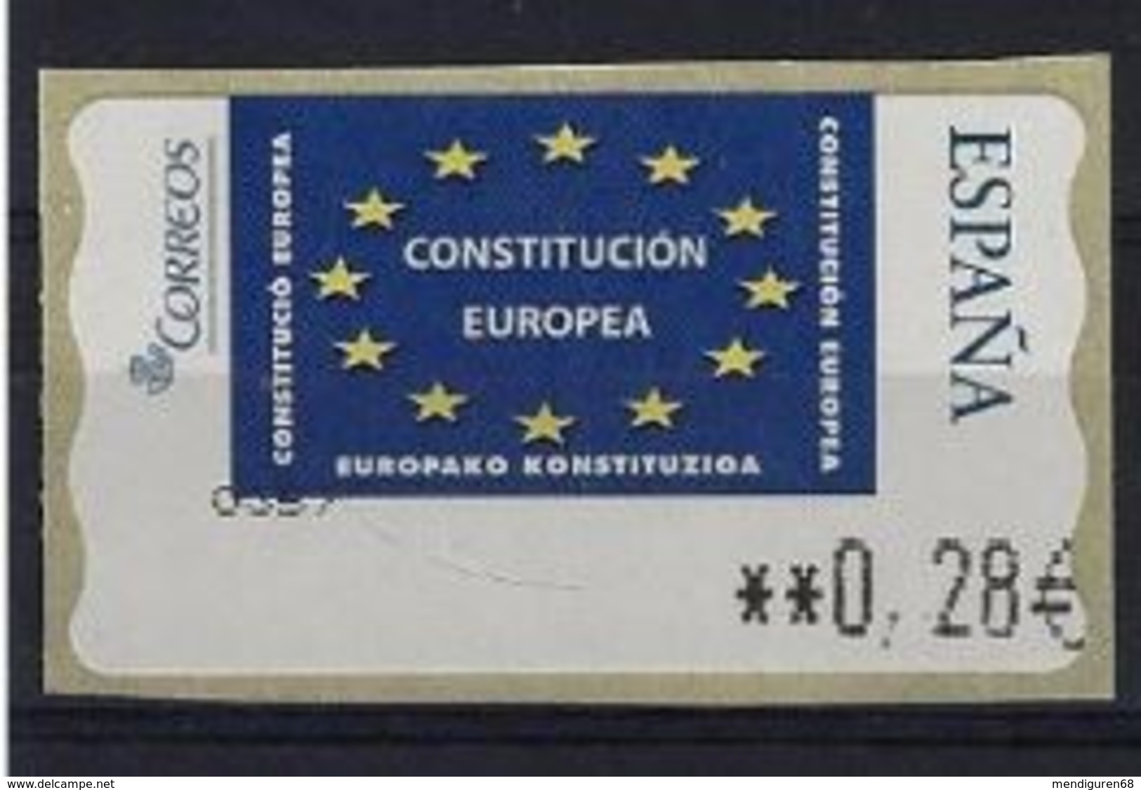 ESPAGNE SPANIEN SPAIN ESPAÑA 2005 EUROPEAN CONSTITUTION MNH 0.28&euro;  ED 114 YV 108 - Service