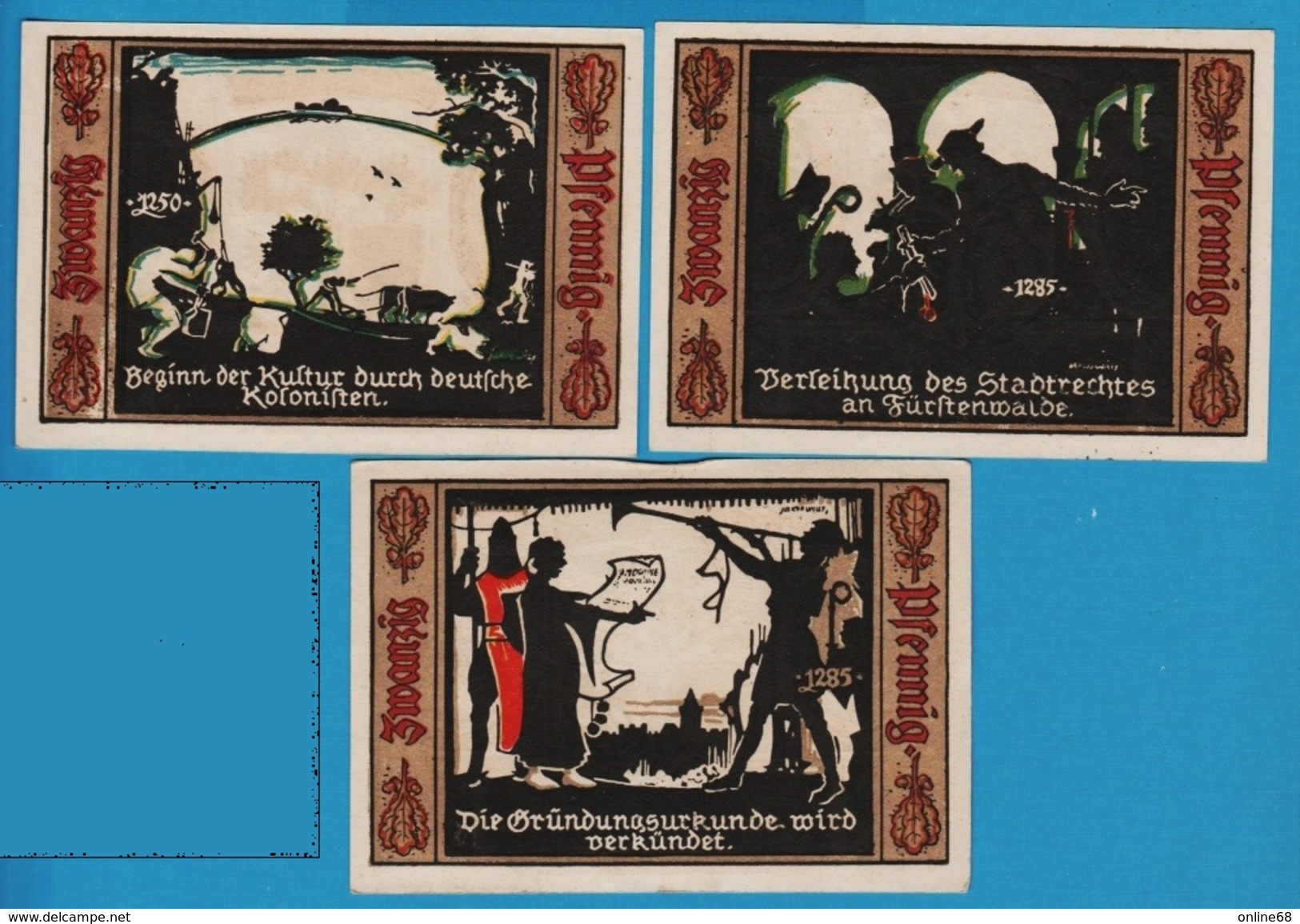 STADT FÜRSTENWALDE / SPREE 3x 20 Pfennig  1921  NOTGELD - [11] Emissions Locales