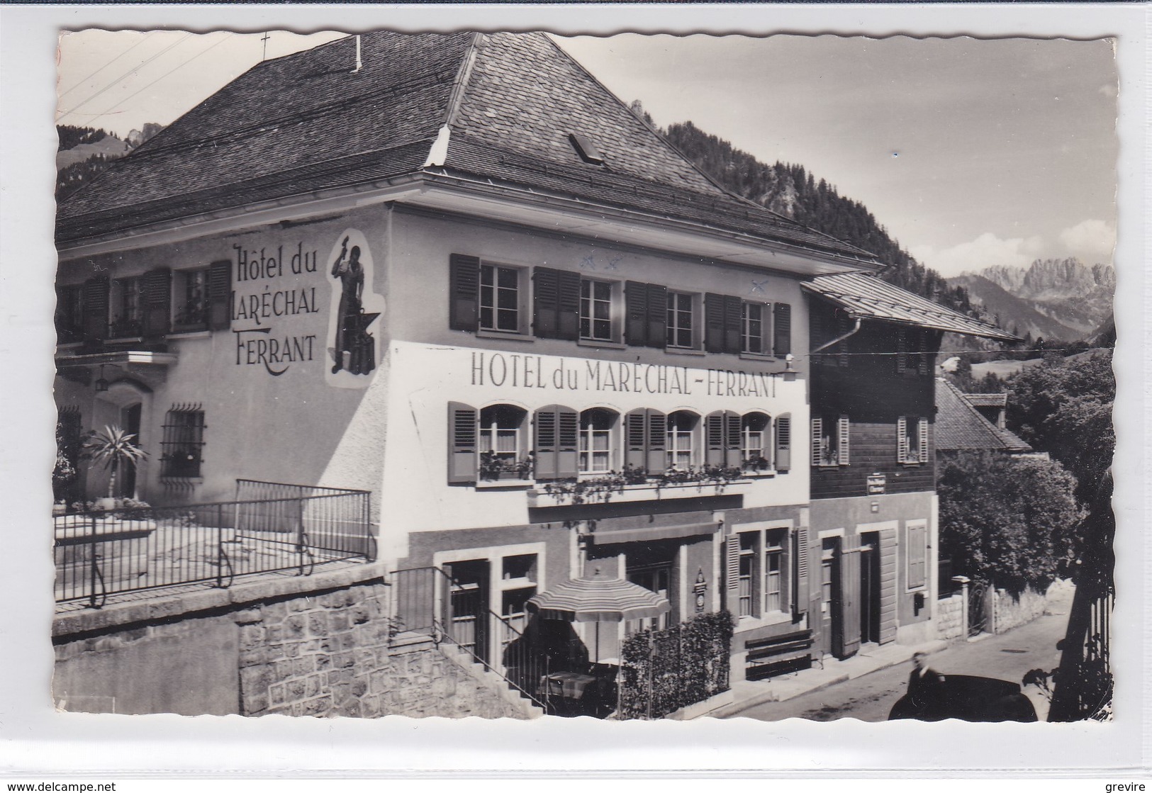 Charmey, Hôtel Du Maréchal-Ferrant. Bureau De Poste - Charmey