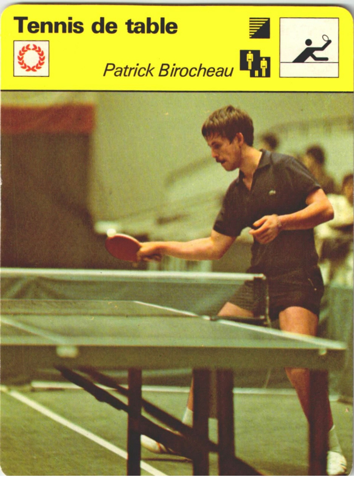 PATRICK  BIROCHEAU  / FICHE  FORMAT 12X16 - Tennis Tavolo