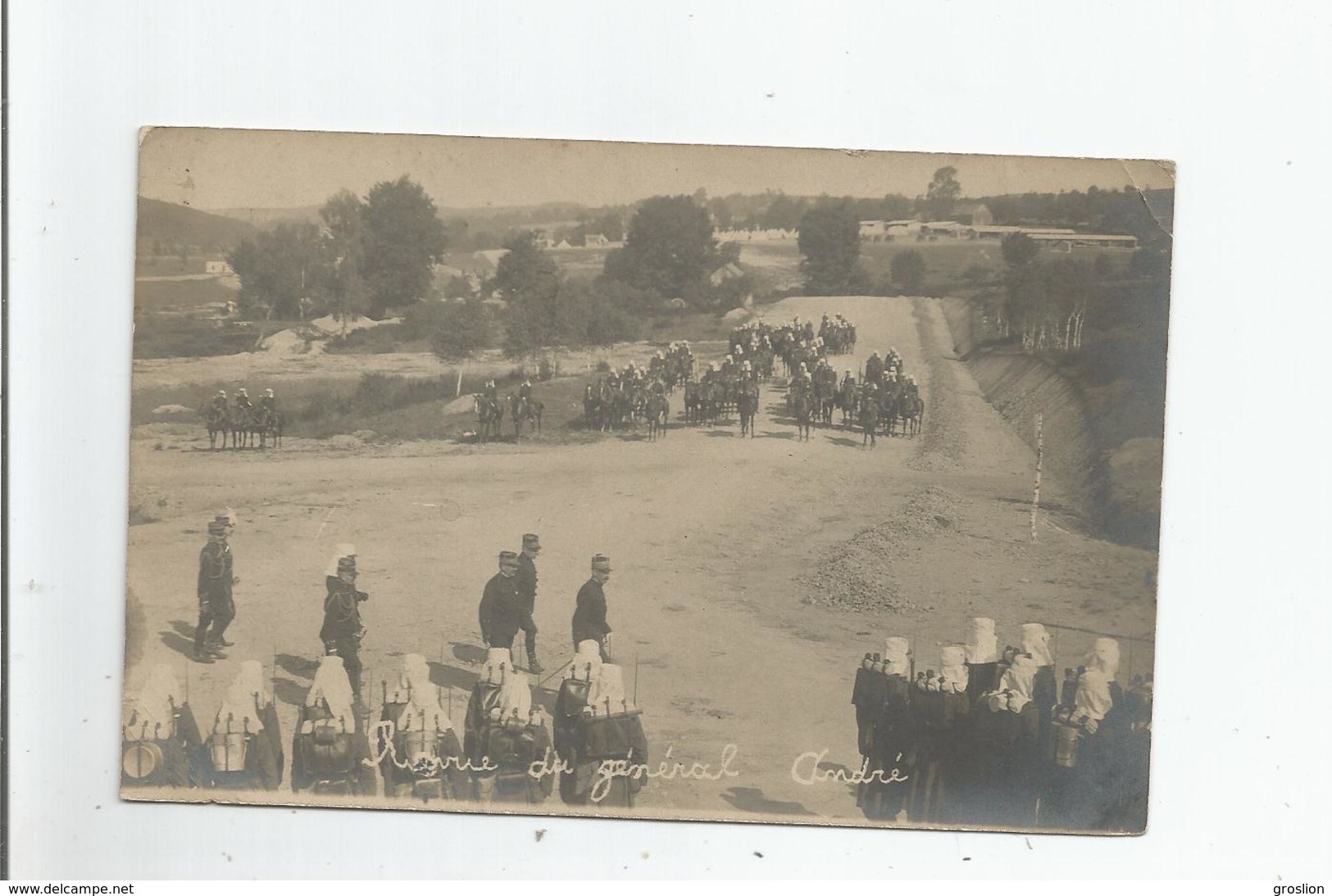 LEGION ETRANGERE ? CARTE PHOTO REVUE DU GENERAL ANDRE 1903 (BELLE ANIMATION) - Régiments