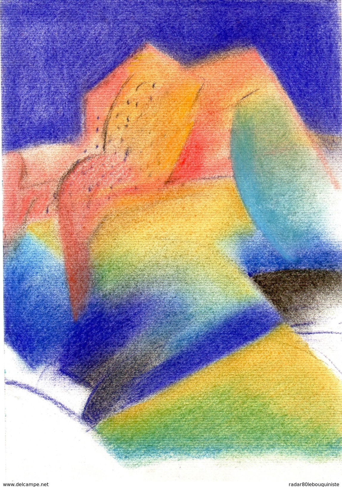 Tesson Gérard.dessin Post-cubiste . Crayons  Sur Papier.feuille : 260 X 180 Mm. - Dessins