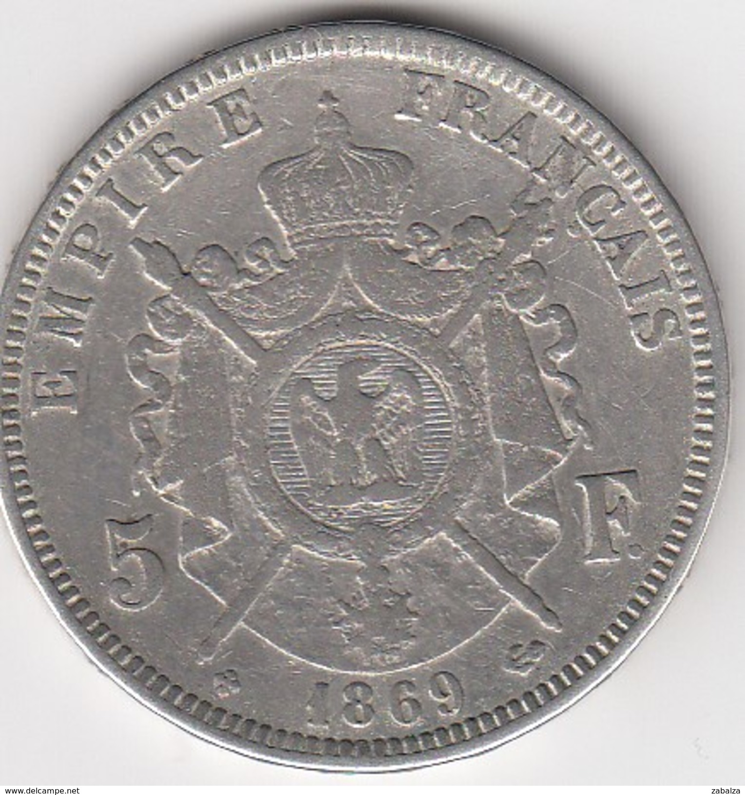 Napoléon III 5 Francs 1869 BB - Other & Unclassified