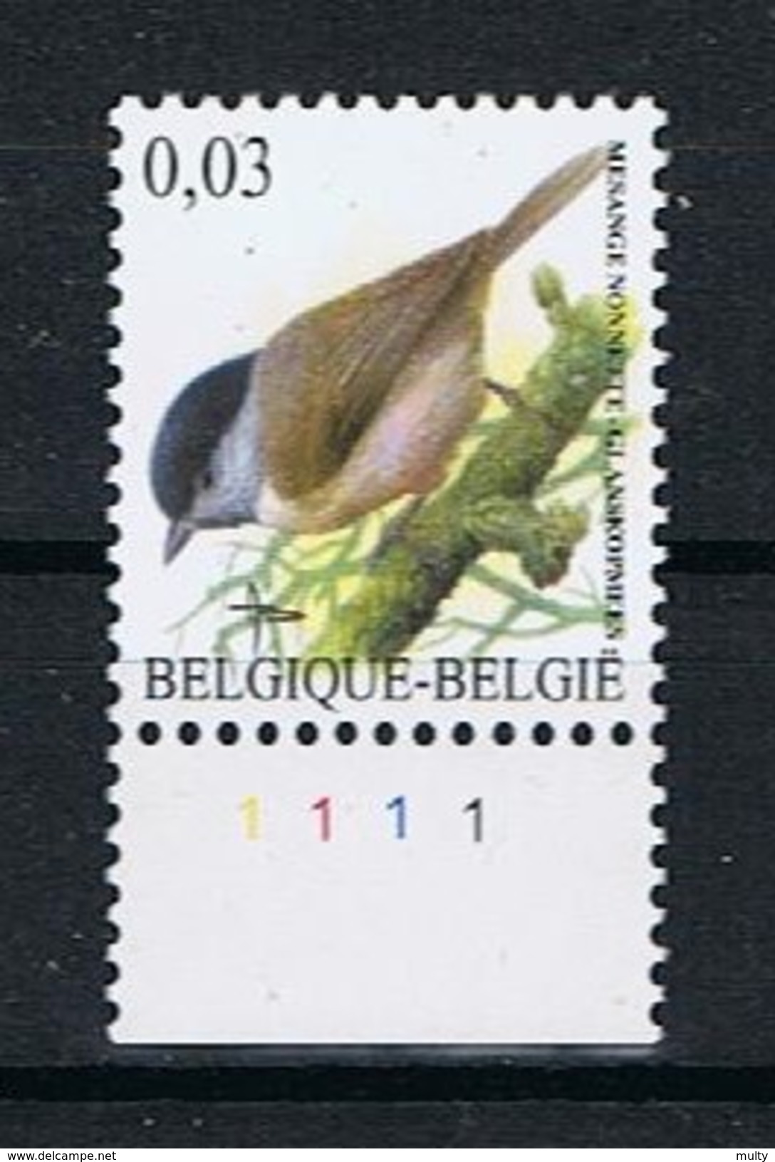 Belgie OCB 3389 (**) Met Plaatnummer 1. - 1985-.. Pájaros (Buzin)