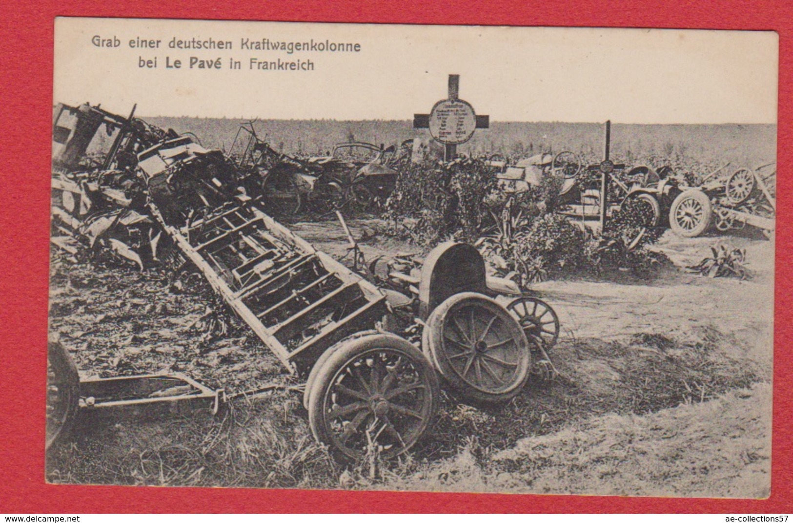 Grab Einer Deutschen Kraftwagenkolone Bei Le Pavé In Frankreich - Oorlog 1914-18