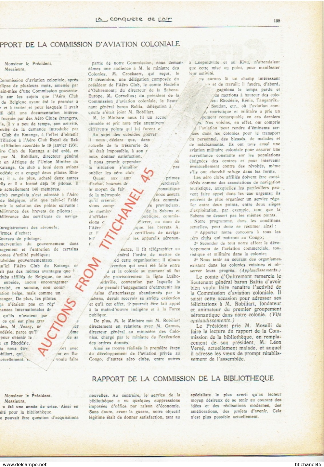 LA CONQUETE DE L'AIR 1932 n°3 -SABENA-CONGO-MINERVA-HISPANO-SUIZA-SABCA-MUSTERLE-FORD-CHENARD-WALCKER-CITROEN-WILLYS