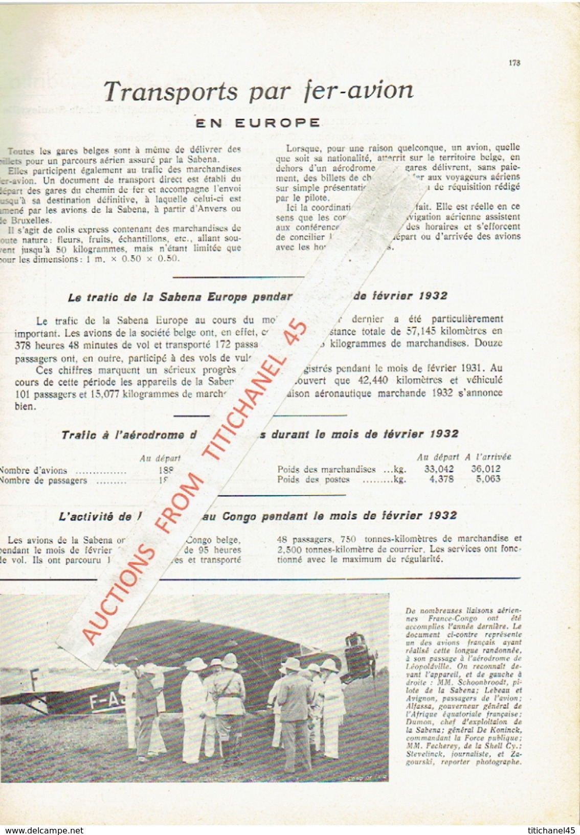 LA CONQUETE DE L'AIR 1932 n°4 -SABENA-CONGO-MINERVA-HYSPANO-SUIZA-BREDA 33-PICCARD-KIPFER-LOCKHEED SIRIUS-NORTHROP ALPHA